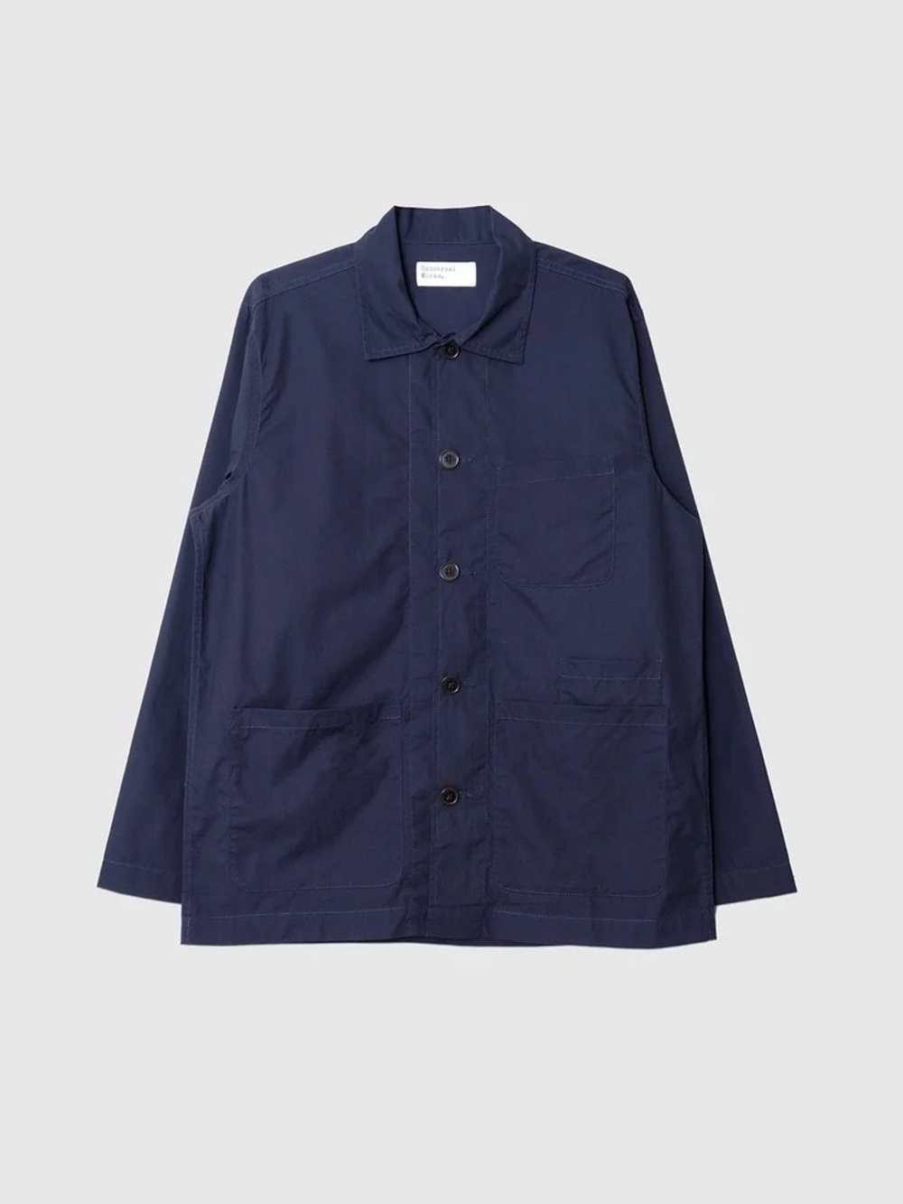 Men's Navy Lightweight Button-Front Overshirt Jacket